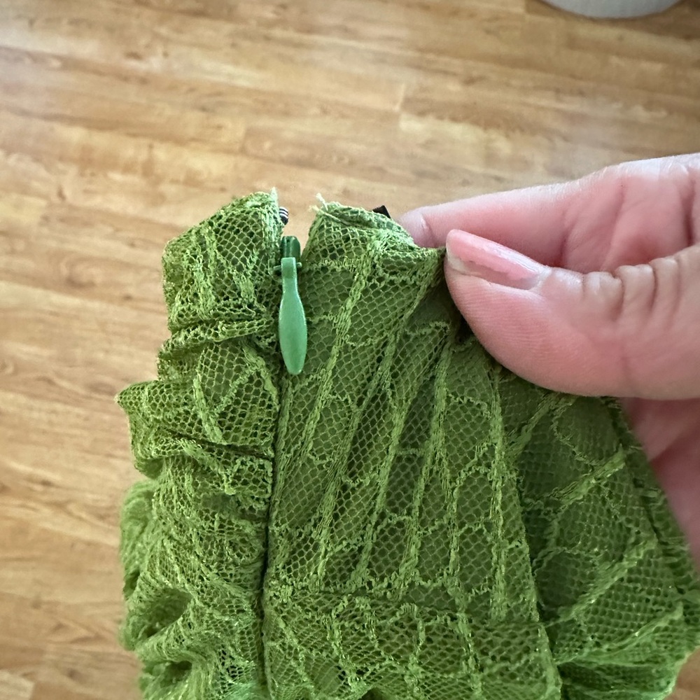 Michael Costello x REVOLVE Vivienne Mini Dress M Green Croc - Picture 14 of 16